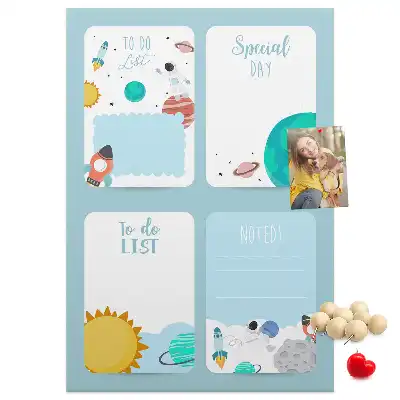 Galaxy Theme Cork Note Board Planner