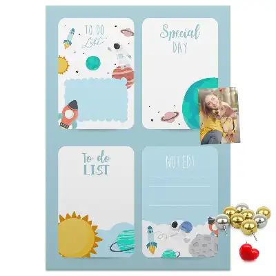 Galaxy Theme Cork Note Board Planner