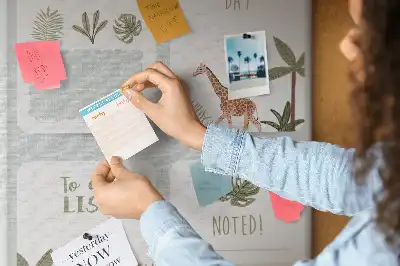 Wall cork memo board To-do list planner
