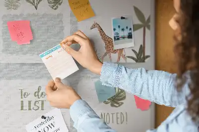 Wall cork memo board To-do list planner