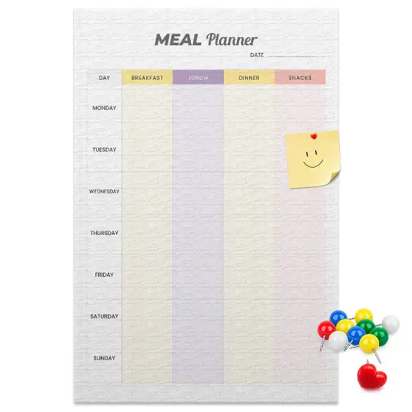 Cork Note Board Meal Planner
