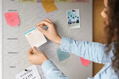 Cork Note Board Meal Planner