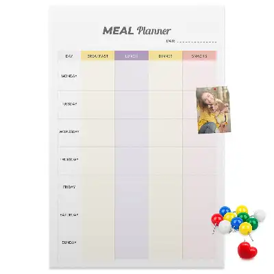 Cork Note Board Meal Planner