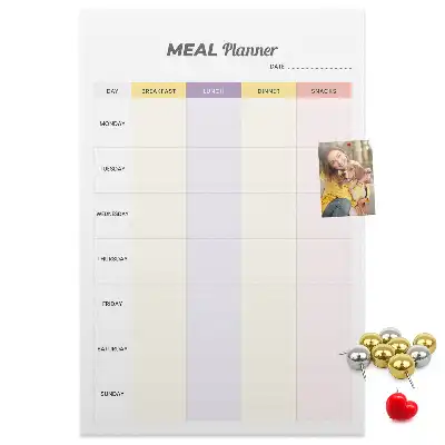 Cork Note Board Meal Planner