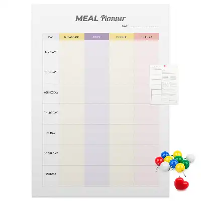 Cork Note Board Meal Planner