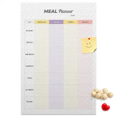 Cork Note Board Meal Planner