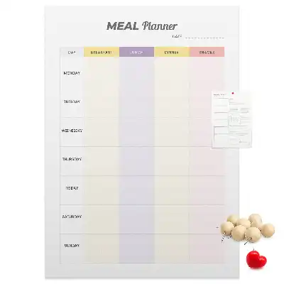 Cork Note Board Meal Planner