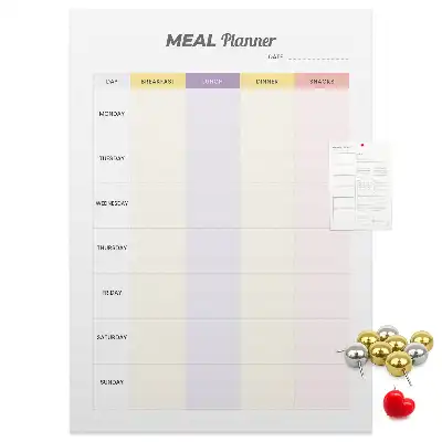 Cork Note Board Meal Planner