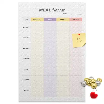 Cork Note Board Meal Planner