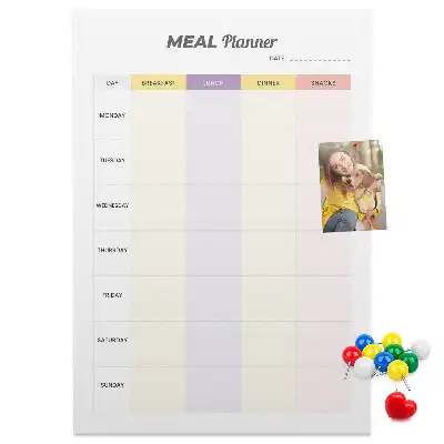 Cork Note Board Meal Planner