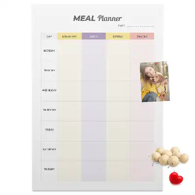 Cork Note Board Meal Planner