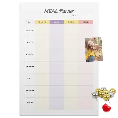 Cork Note Board Meal Planner