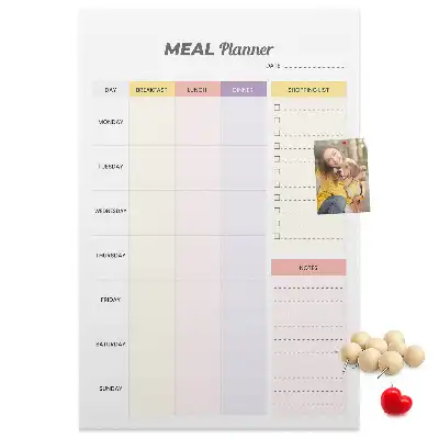 Wall cork memo board Food planner