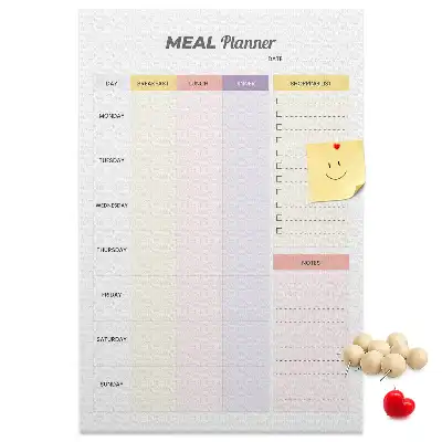 Wall cork memo board Food planner