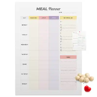 Wall cork memo board Food planner