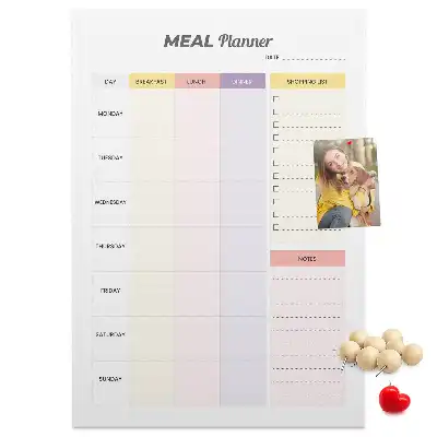 Wall cork memo board Food planner