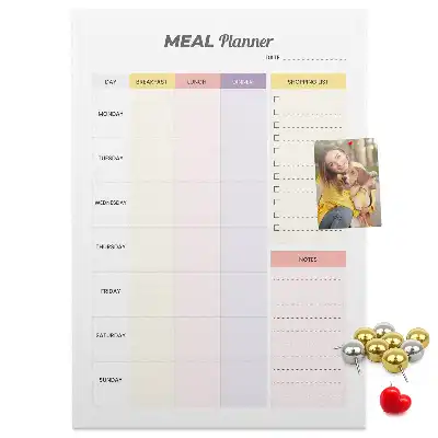 Wall cork memo board Food planner