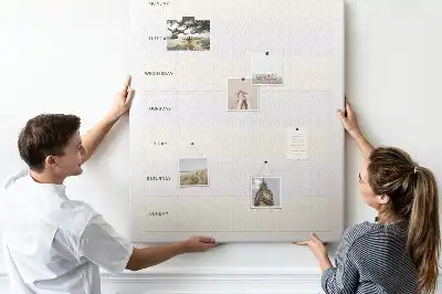 Cork pin board for menu planning