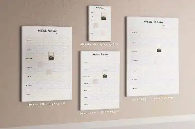 Cork pin board for menu planning
