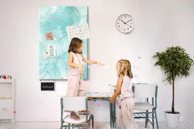 Wall cork memo board Marble abstract motif
