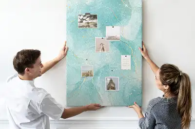 Wall cork memo board Marble abstract motif