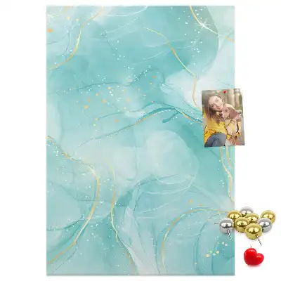 Wall cork memo board Marble abstract motif