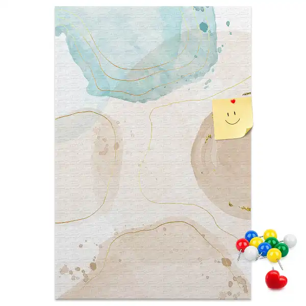 Pastel stained cork pin board