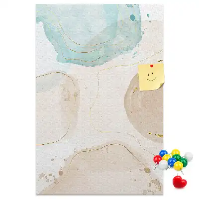 Cork pin board Pastel stains