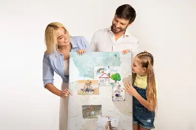 Pastel stained cork pin board