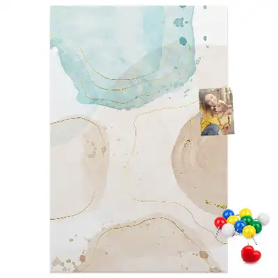 Pastel stained cork pin board
