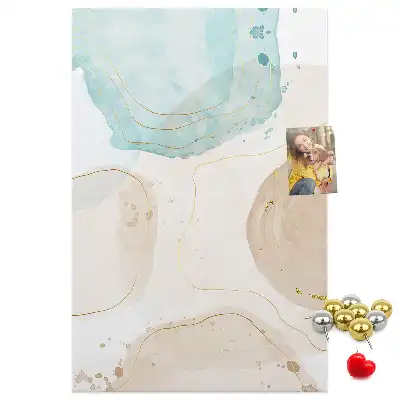 Pastel stained cork pin board