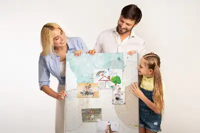 Pastel stained cork pin board
