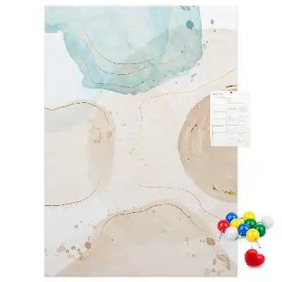 Pastel stained cork pin board