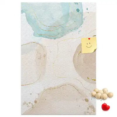 Pastel stained cork pin board