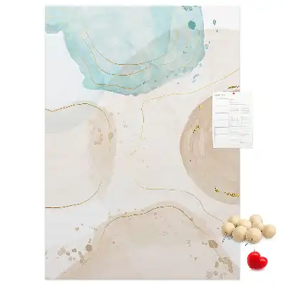 Pastel stained cork pin board