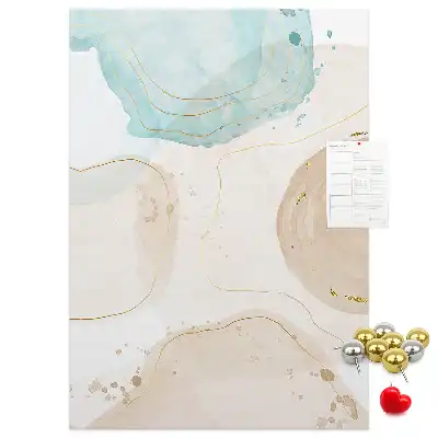 Pastel stained cork pin board