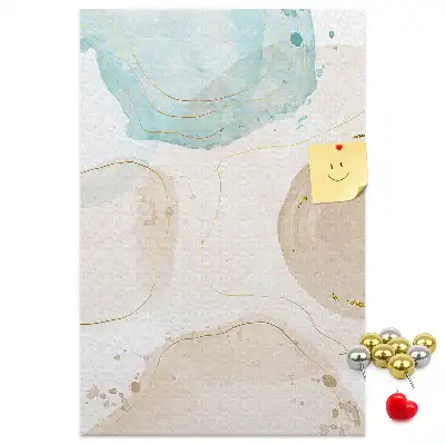 Pastel stained cork pin board