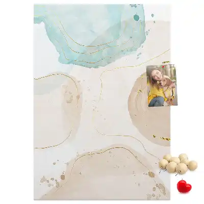 Pastel stained cork pin board