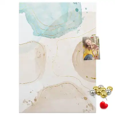 Pastel stained cork pin board