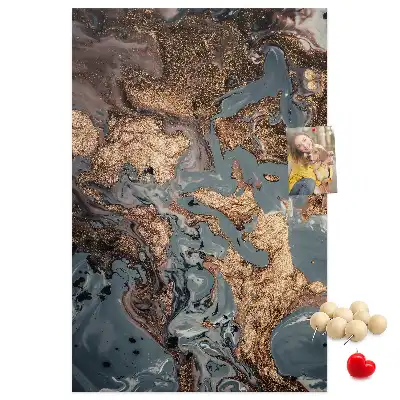 Artistic marble wall cork memo board