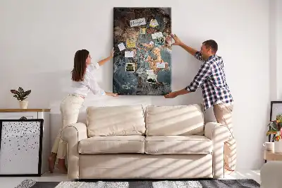 Artistic marble wall cork memo board