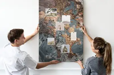 Artistic marble wall cork memo board