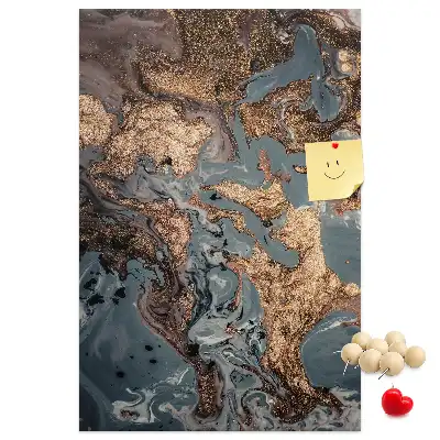 Artistic marble wall cork memo board
