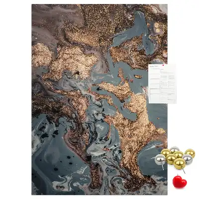 Artistic marble wall cork memo board