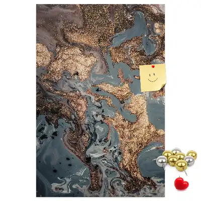 Artistic marble wall cork memo board