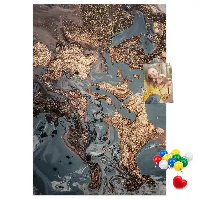 Artistic marble wall cork memo board