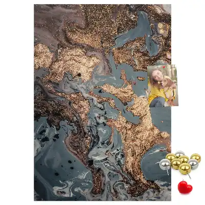 Artistic marble wall cork memo board