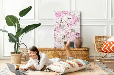 Rose flower cork pin board