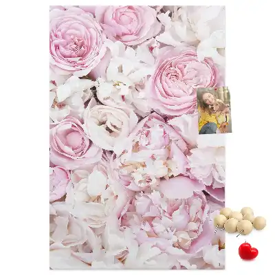 Rose flower cork pin board