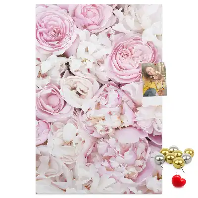 Rose flower cork pin board